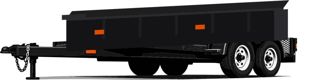 Dump trailer with solid three foot sides and a rear spreader gate