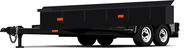 Dump trailer with solid three foot sides and a rear spreader gate