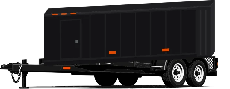 Enclosed cargo trailer with hard sides, a rear ramp door and a side entry door